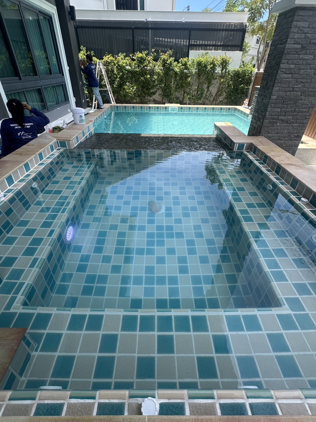 Reinforced-concrete swimming pool construction in Khon Kaen